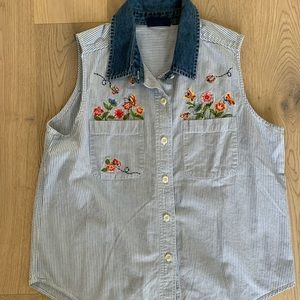 Button down Tank Top